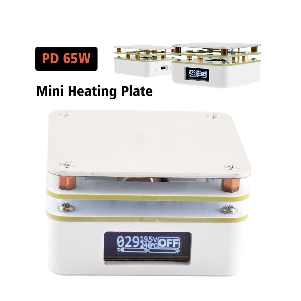 MHP30 PD65W Mini Plate Hot Preheat Preheat Reprocessing Station PCB SMD Edge Welding Plate Heating Table Repair Tools