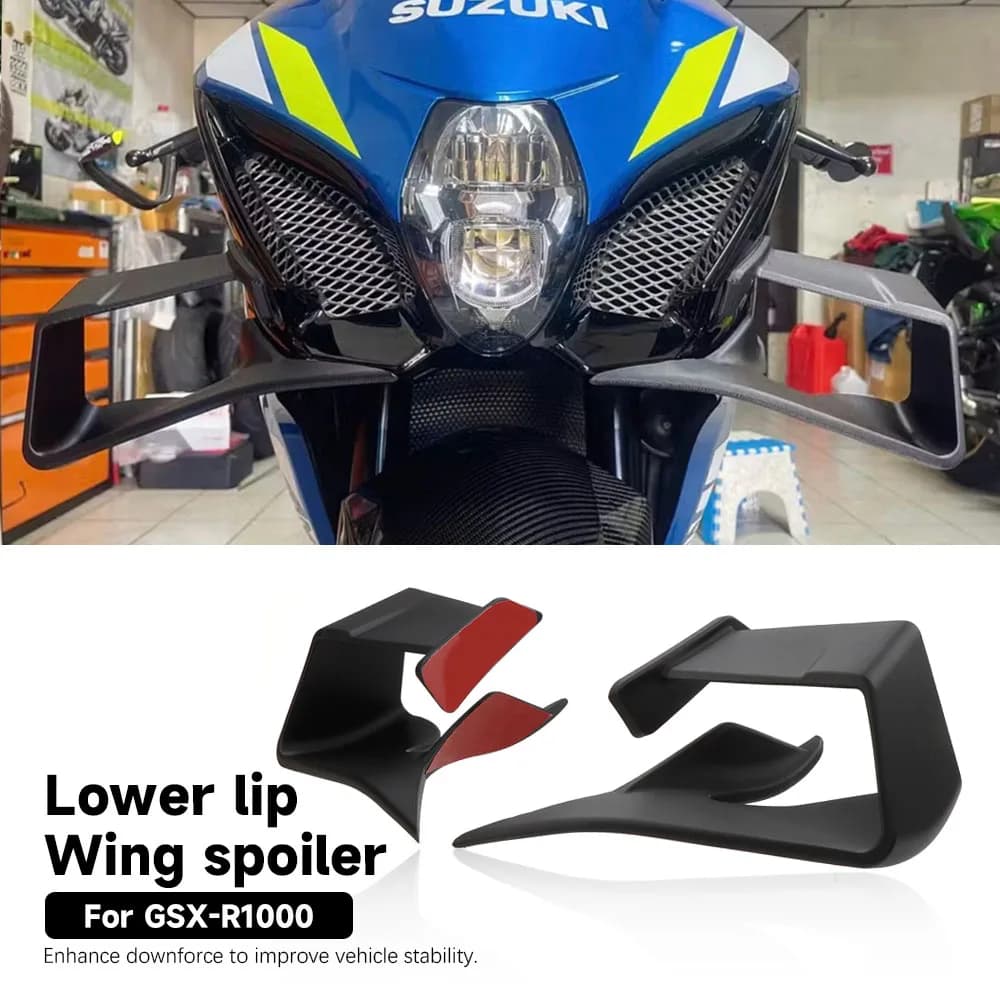Per SUZUKI GSX-R1000 GSXR1000 GSX R1000R 2017-2023 2024 Spoiler Anteriori Moto Alette Inferiori Carena Laterale Fissa GP WINGS