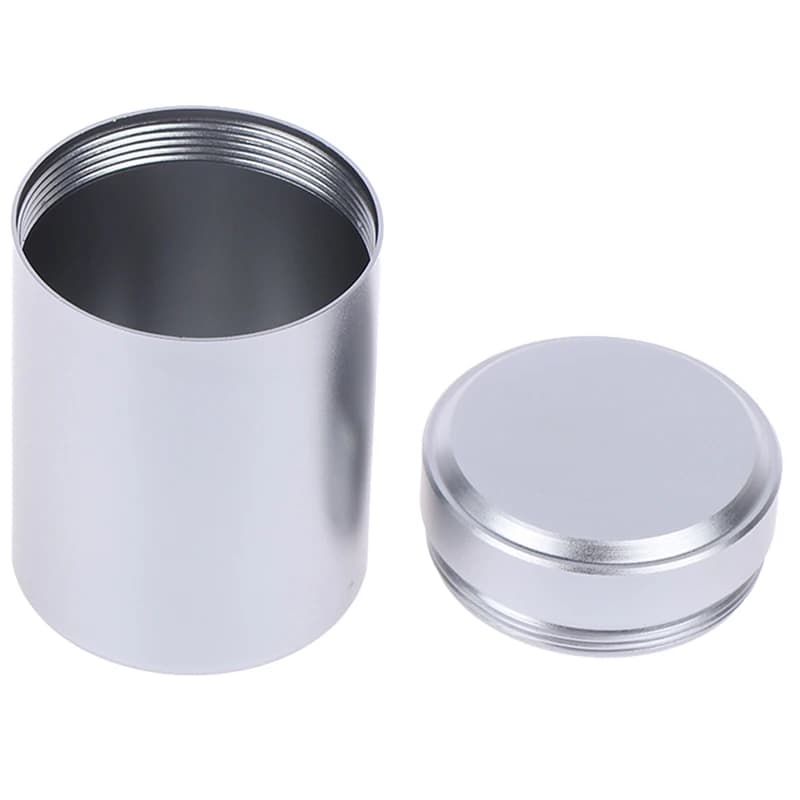 Metal Box Stainless Steel Mini Portable Sealed Jar Travel Moisture-proof Solid Color Nut Candy Food Storage Container Tea Can