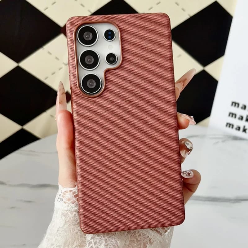Technology Woven Magnetic Case For Samsung Galaxy S26 S25 S24 S23 S22 Ultra Plus Phone For Magsafe Wireless Charge Cover Funda