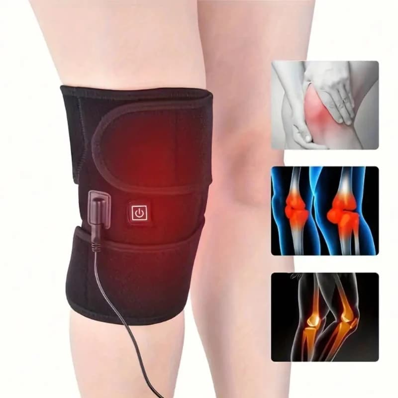 Electric heated vest Adjustable knee pad for cold legs Hot winter thermal support for knee Massage for pain relief from arthritis