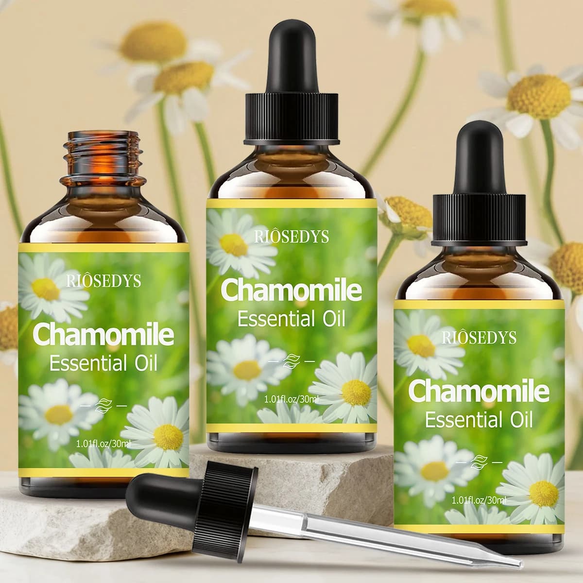 Olio essenziale di CAMOMILA, fragranza naturale, adatto per trattamenti di massaggio corporeo, cura dei capelli e diffusori.