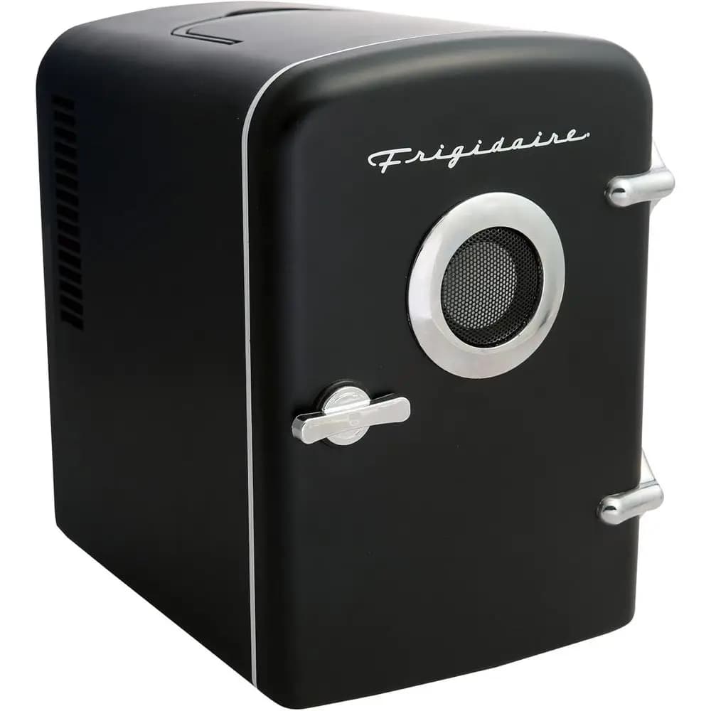 Portable Mini Retro Personal Cooler with Built-in Bluetooth Speaker for Home, Office, or Dorm
