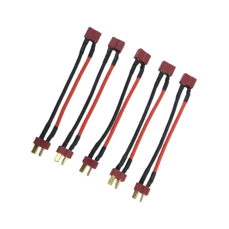 5/1 pz T spina Femmina a T spina Maschio Adattatore del Connettore 10 CM 14AWG Cavo di Filo di Silicone per RC FPV Quadcopter CineLog35 Drone Parte