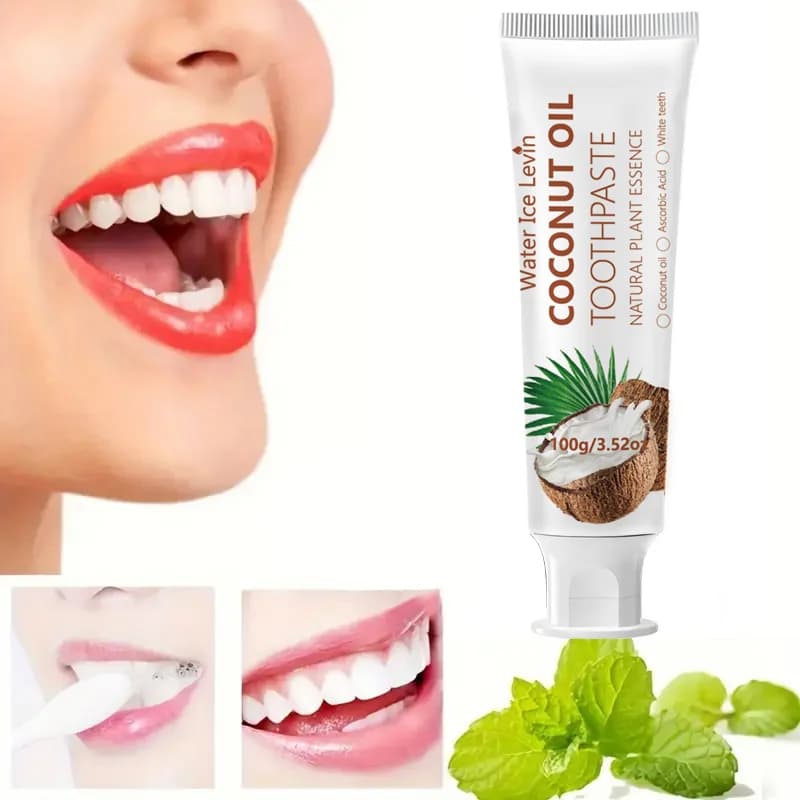 Coconut Oil Toothpaste 100g Natural Plant Essence Whiten Teeth Deep Clean Fresh Breath Stain Removal Gentle Daily Oral Care