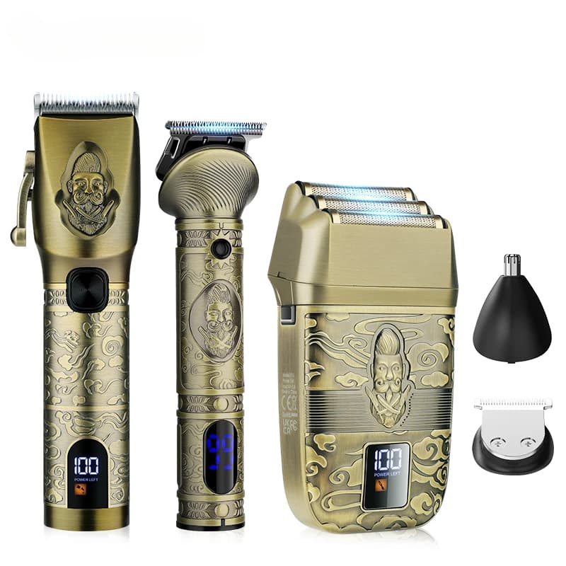 913 Hair S Set 3 In 1 Professional Barber Trimmer Beard Shaver Cutting Grooming Kit