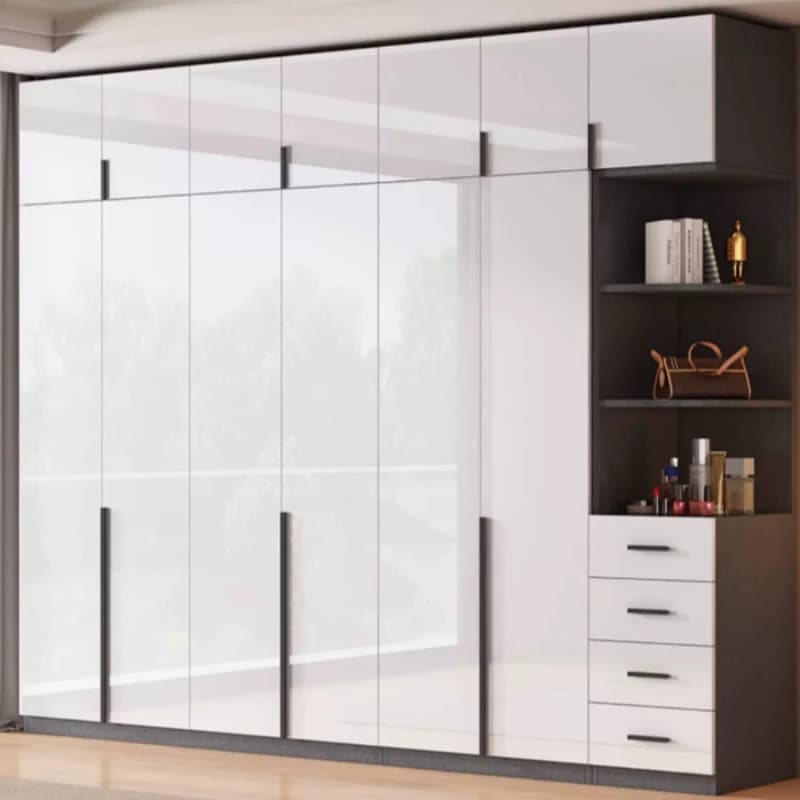 Built In Luxury Wardrobes Gloss Space Saving Door Drawers Wardrobes Rack Organizer Armadio Camera Da Letto Furniture Home