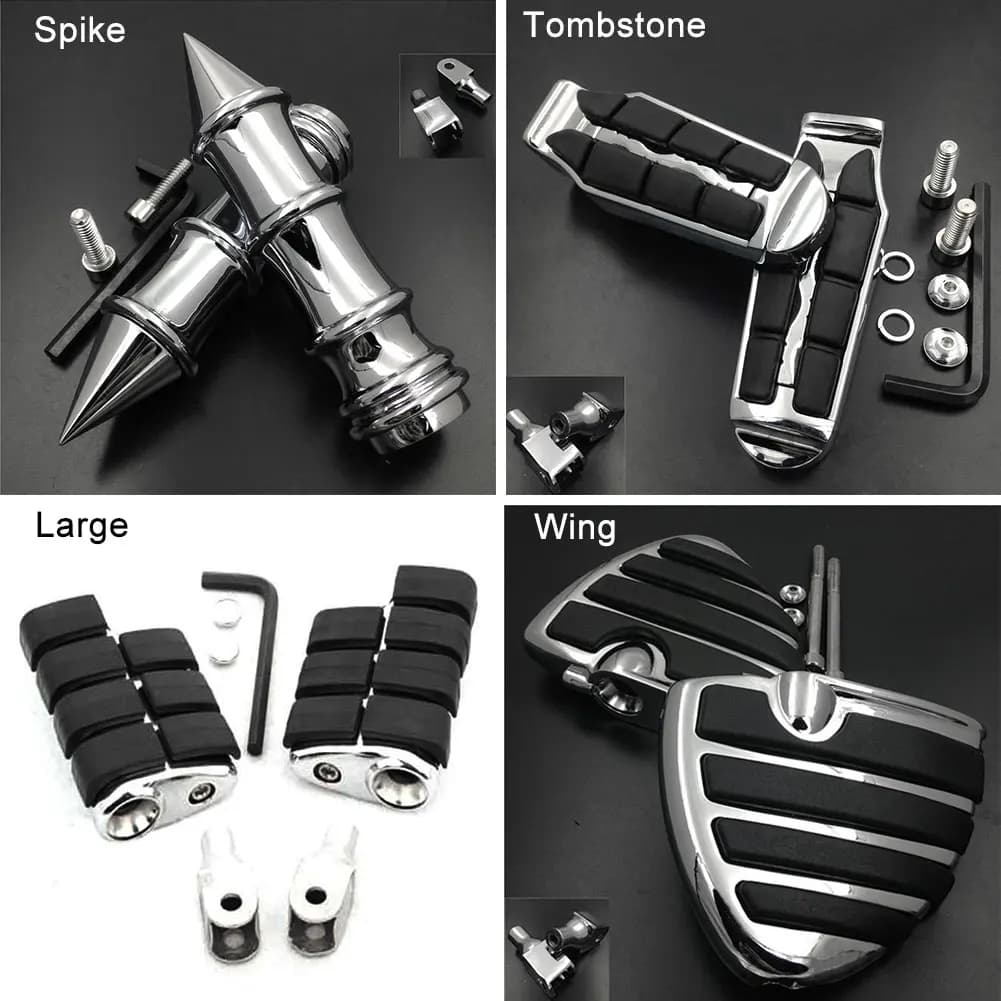 Grandi pedane anteriori adatte per il periodo 2009-2015 10 11 12 13 14 Honda Fury VT1300CX Tombstone pedana resto pedale billet moto in gomma