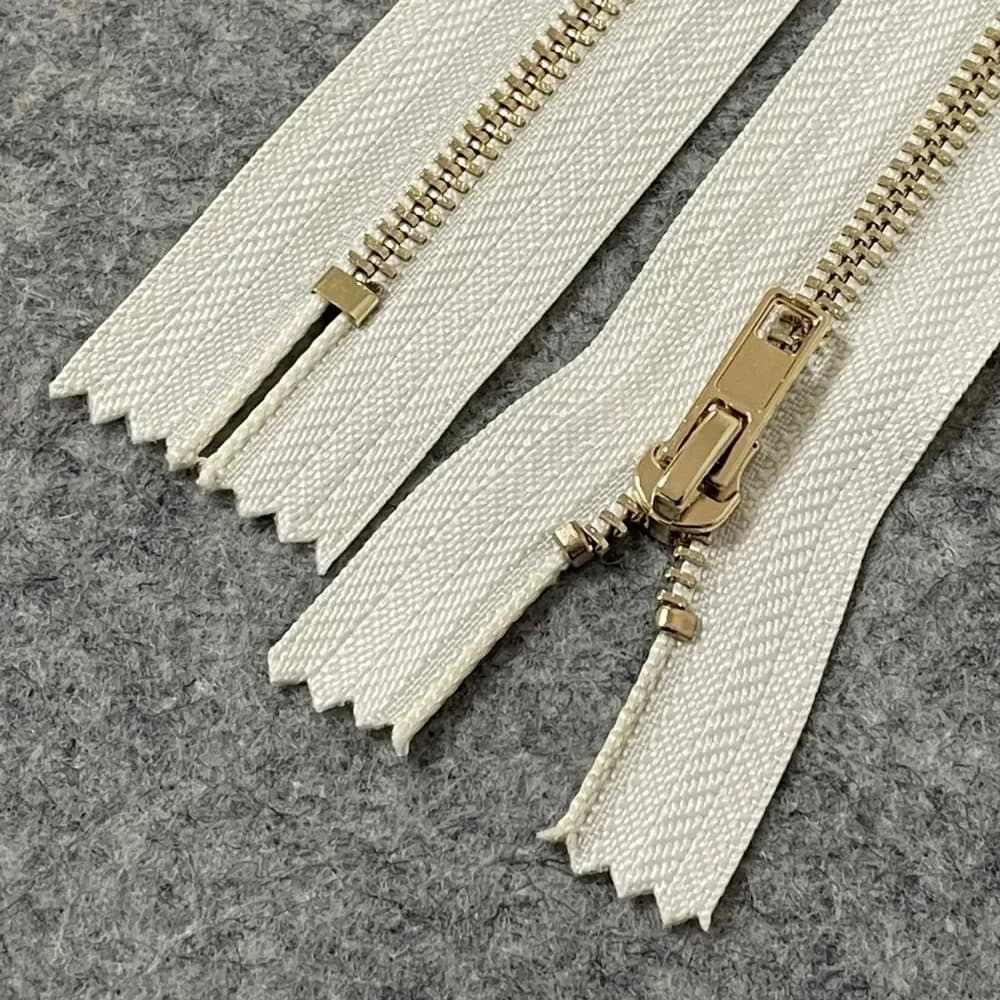 3# Metal Teeth Zippers 27cm Gold Color Close-end Auto-lock Zippers DIY Bag Clothes Sewing Supplies