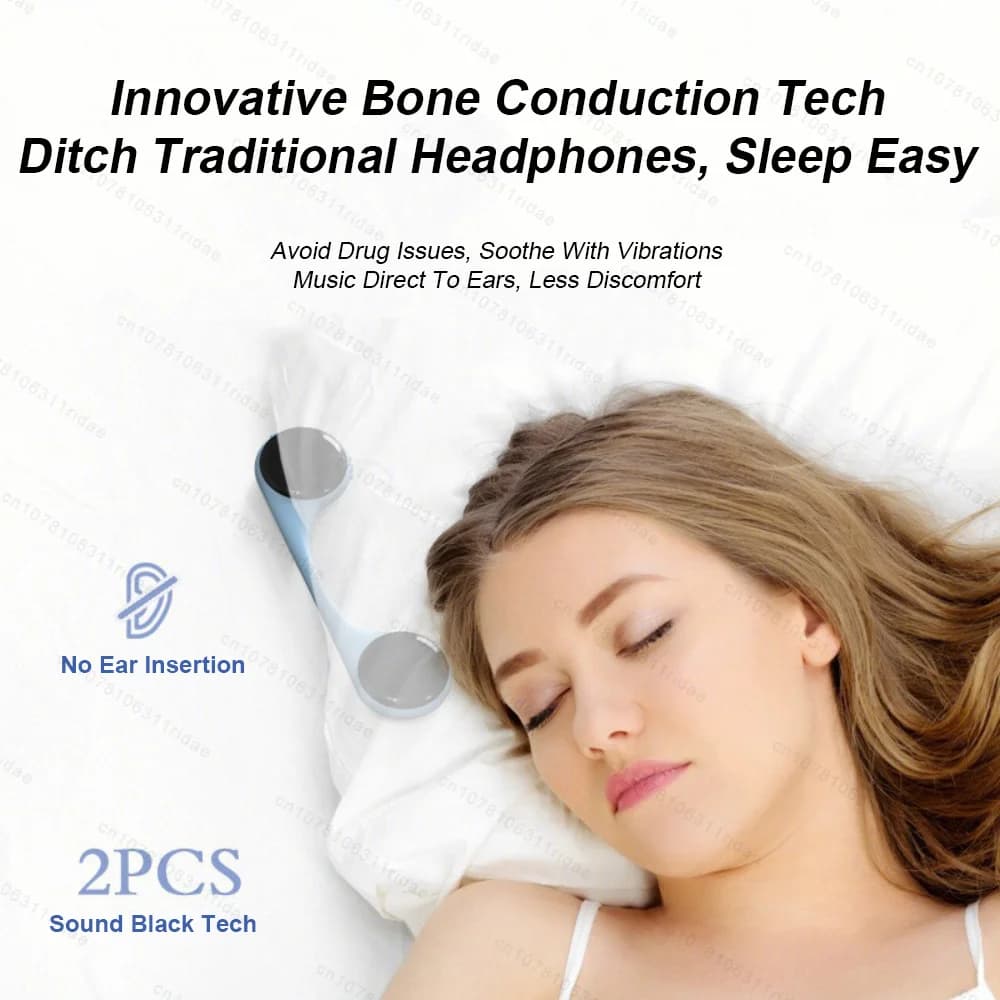 Sotto il cuscino Aiuto per il sonno Altoparlante Bluetooth Barra audio stereo wireless ultrasottile Lettore musicale a conduzione ossea con spegnimento temporizzato
