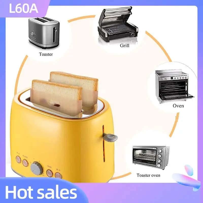 L60A Sacchetti per tostapane riutilizzabili Sacchetti per panini tostati antiaderenti, sacchetto di plastica per panini facili da aprire, sacchetti per toastie 20 pezzi A