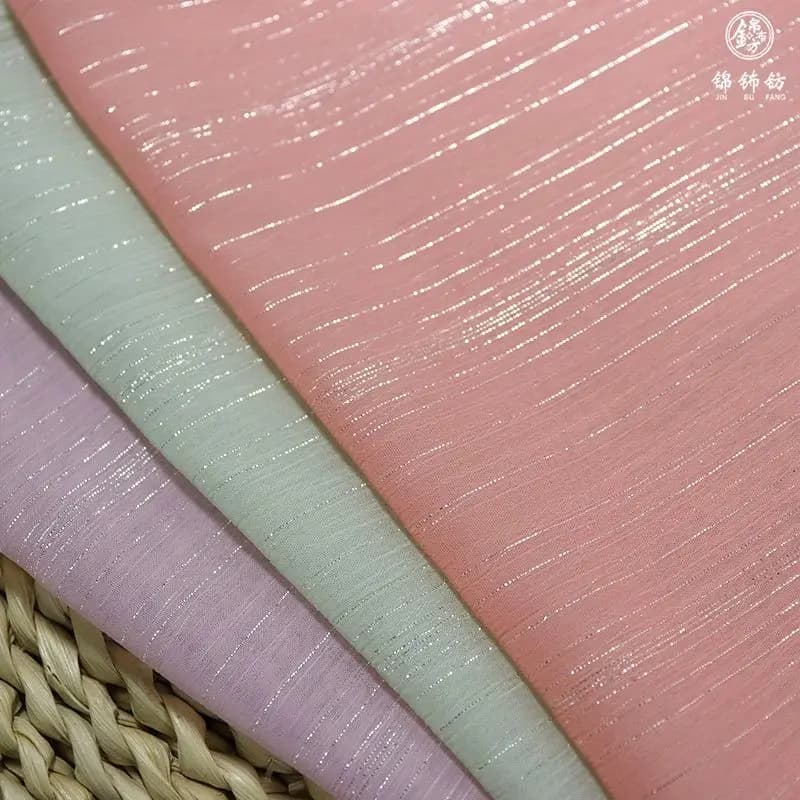 Tessuto in Chiffon Glitterato e Stropicciato al Metro per Abiti, Gonne, Vestiti, Hanfu, Bambole, Camicie, Fai-da-Te, Cucito, Morbido Tessuto Cinese