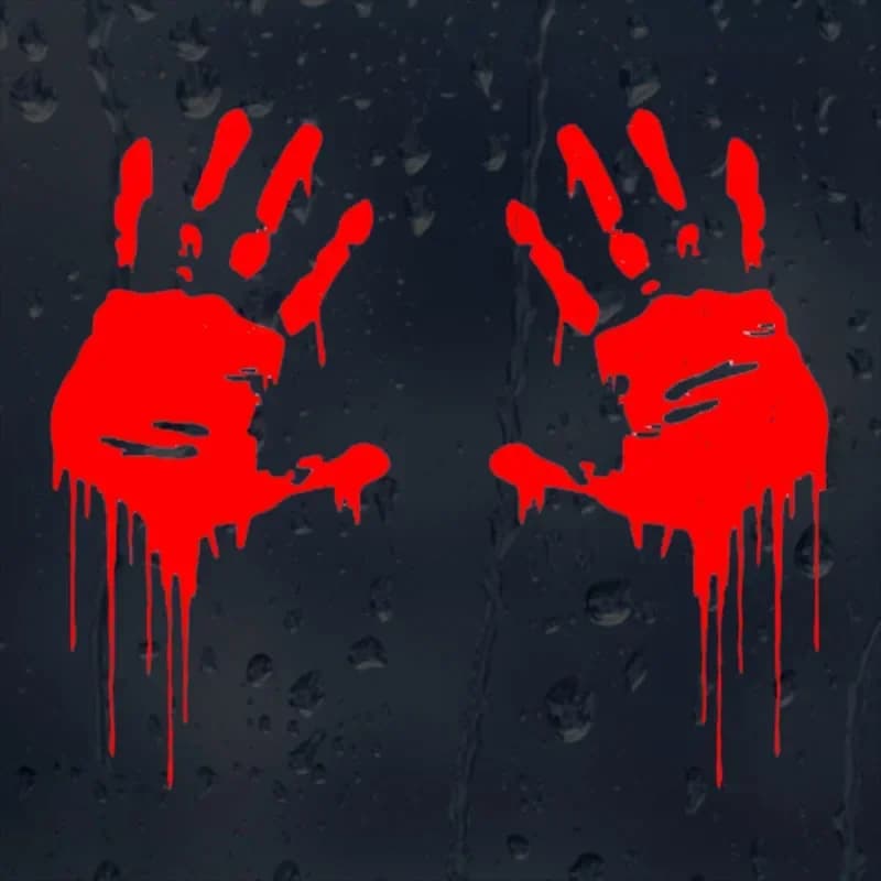 Funny sticker for cars Zombie bloody hands decal vinyl decal scratches cover for motorcycle Opel Corsa Hyundai,15cm * 8cm
