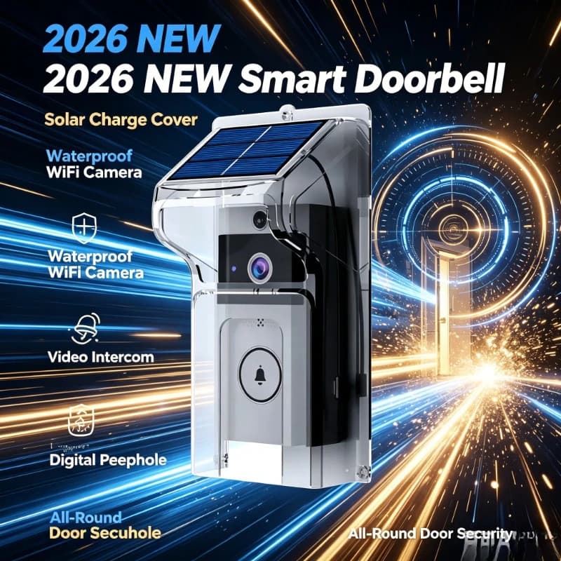 Waterproof Solar Charge Door Bell WiFi Digital Peephole Home Entrance Remote Video Intercom Surveillance Camera Unit