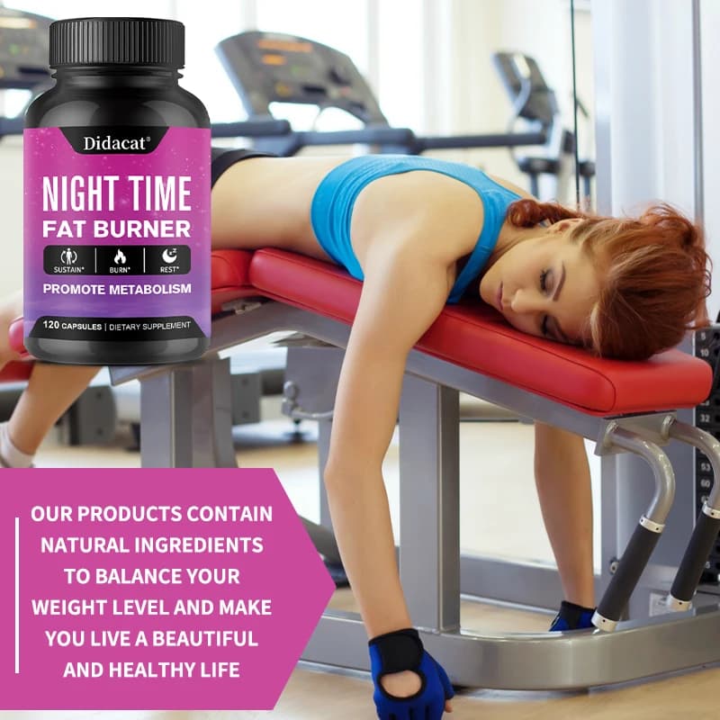 Nocturnal fat burning: boosts metabolism, suppresses appetite, promotes sleep, supplement for healthy weight management