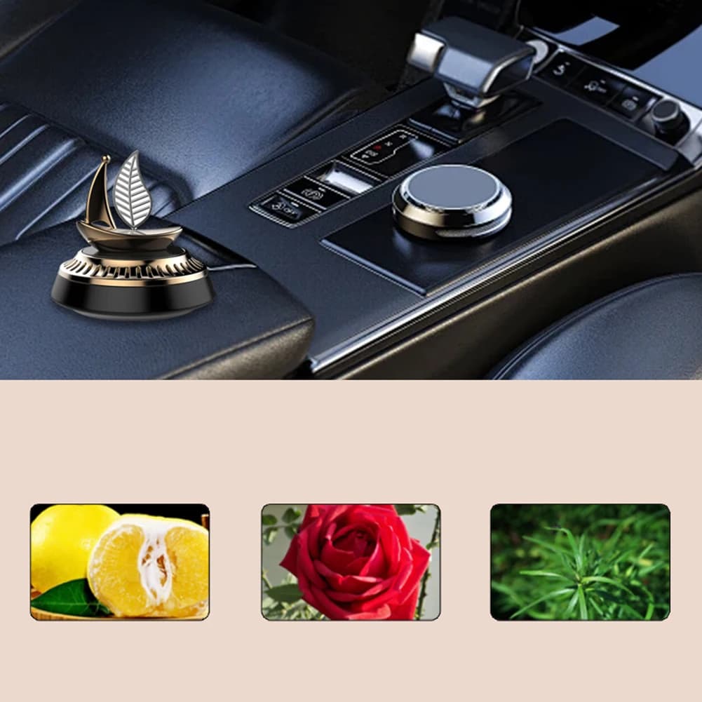 Purificatore d'aria compatto Deodorante per auto Deodorante per esterni Dispositivo per deodorante per auto nero Design accattivante del motore