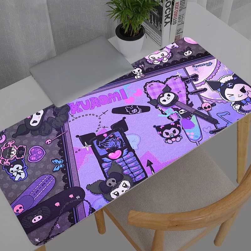 Mouse Mat Sanrio Durable Kuromi Kawaii Gaming Accessories Notbook Computer Speed Mini Pc Gamer Keyboard Carpet