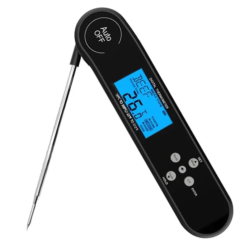 ABKO-Instant Read Meat Thermometer - Essential For Grilling BBQ Kitchen Smoker Air Fryer Candy Making