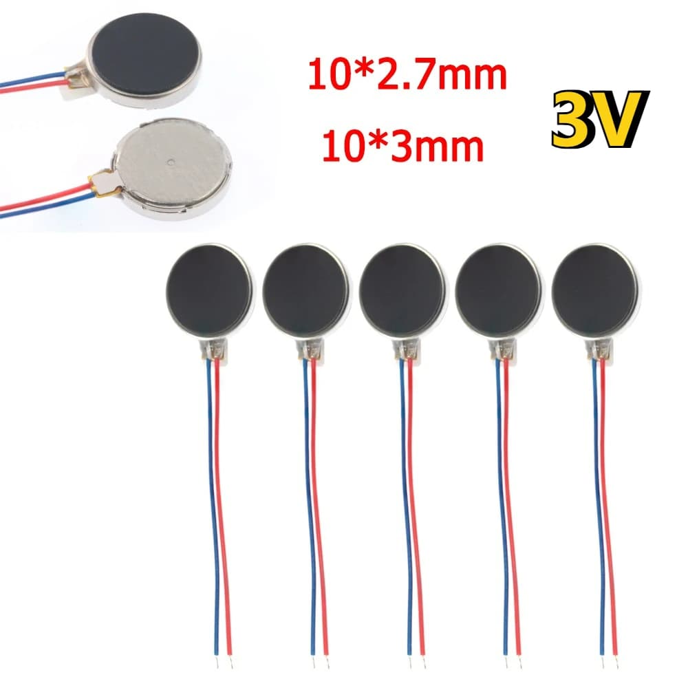 5PCS Micro Motore di Vibrazione 3V 12000rpm Moneta Piatta Tipo di Pulsante DC Motore di Vibrazione 1027 1030 per il Telefono Cellulare Pager Tablet