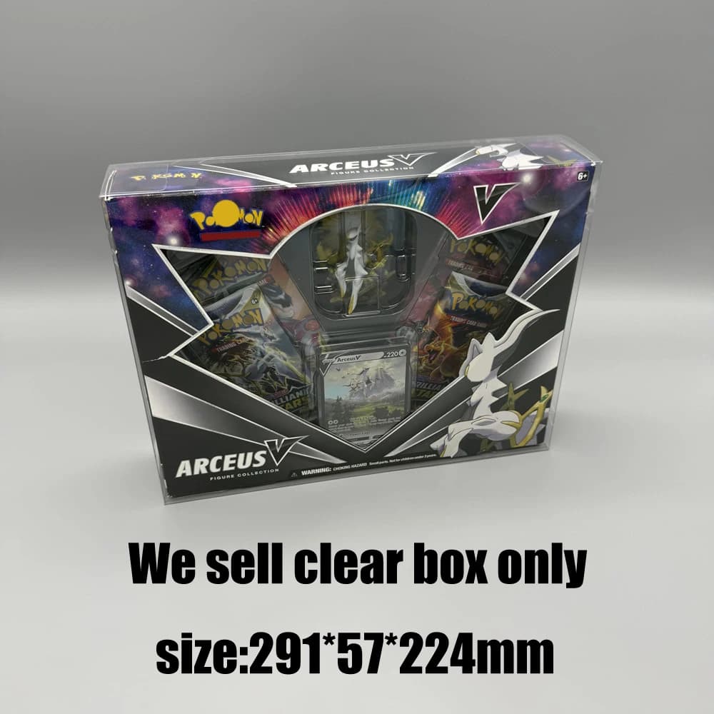 Scatola trasparente per Arceus V Figure Box - Custodia protettiva trasparente per display con scheda PTCG USA