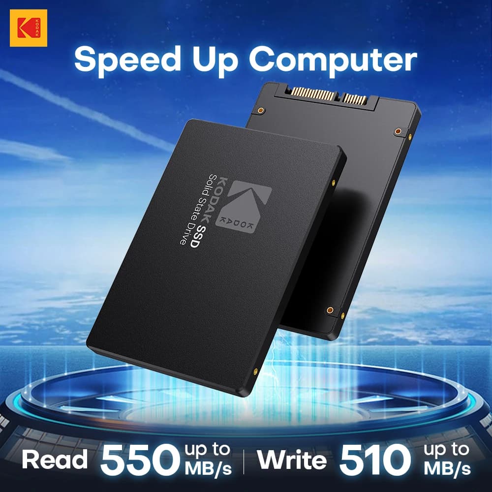 KODAK SSD 512 GB 1 TB per laptop Desktop Unità a stato solido Sata3 Disco rigido ad alta velocità da 2,5 pollici 128 GB 256 GB per desktop
