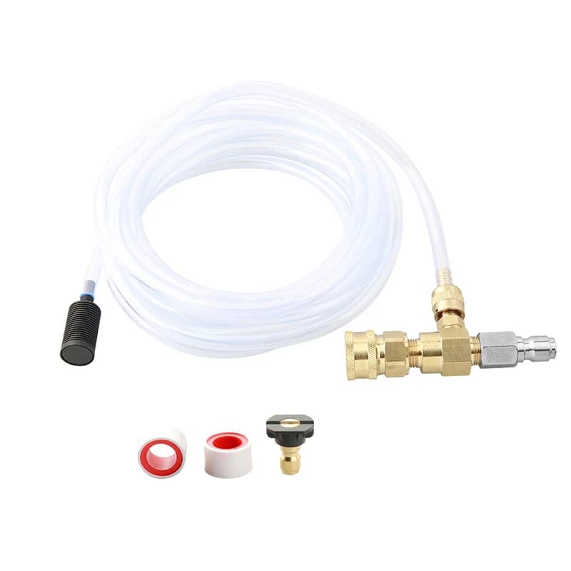 4000 PSI adjustable soap dispenser with flexible siphon tube with 1/4 3 m black soap nozzle