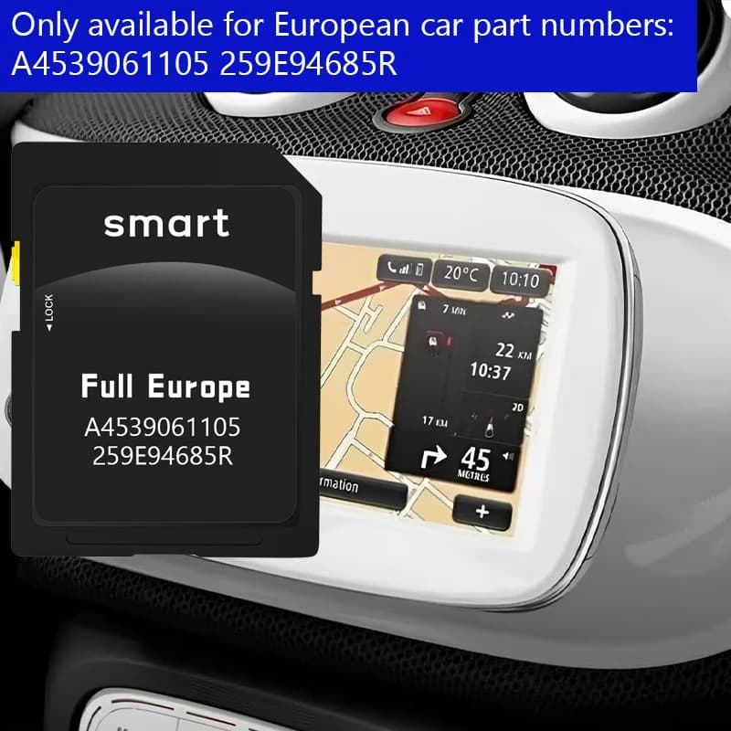 MAP AGGIORNAMENTO UK e UE PER SMART 453 COOL e MEDIA NAVIGATION SCHEDA SD 2023/2024