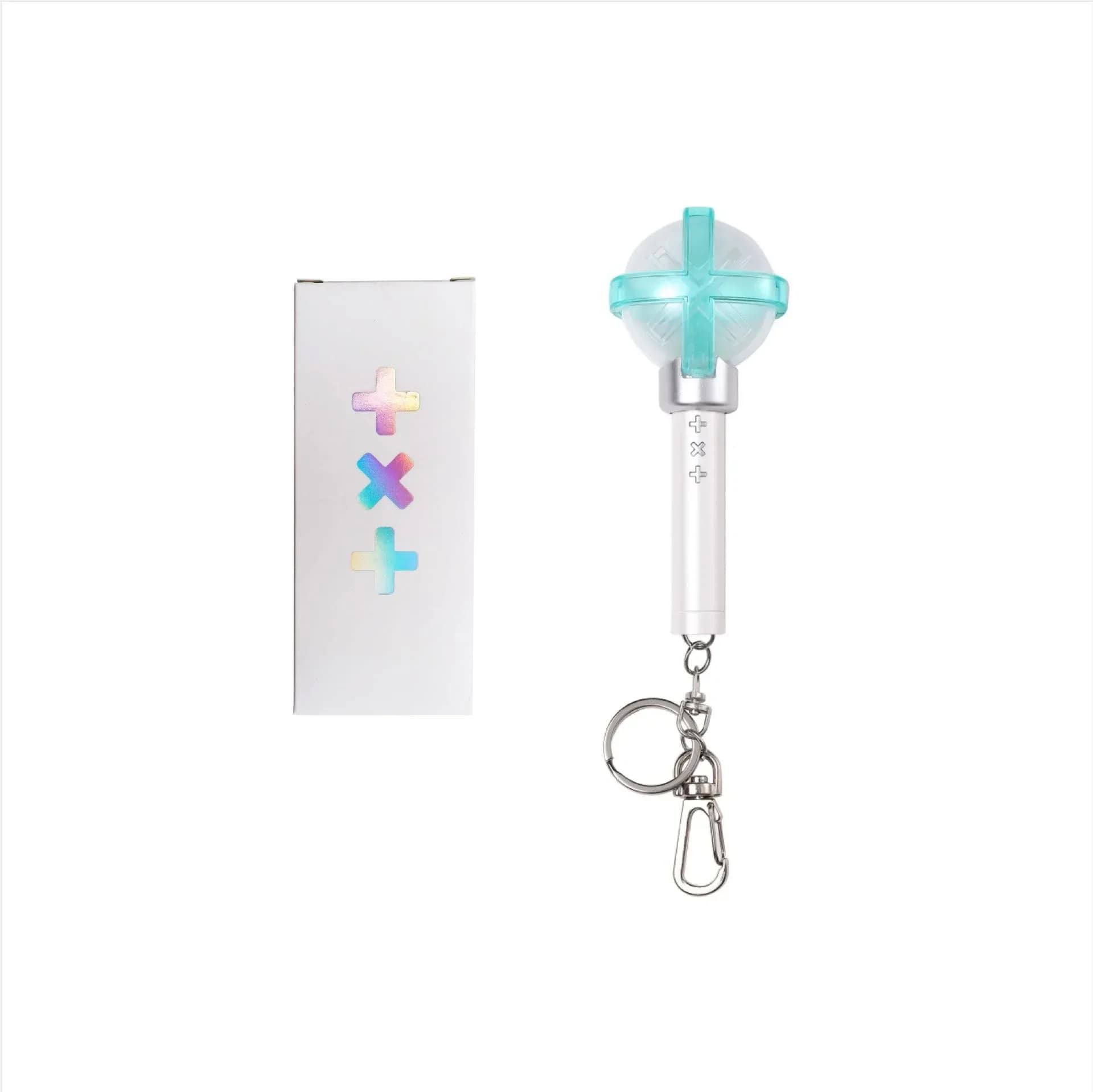 Kpop Mini Ver.2 TXT Lightstick Keychain Electronic Light Stick Keyring Bag Pendant for Women Girls Gifts
