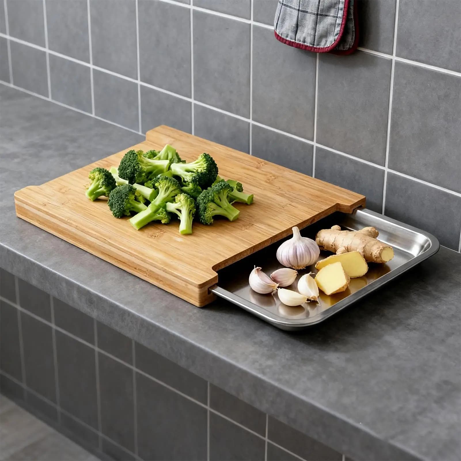 Wooden Cutting Board Non-Slip Food Prep Chopping Gadget Wood Cutting Board For Meat Steak Veggie Meal Food Restaurant Catering