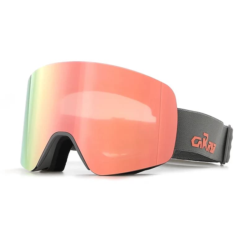 occhiali da sci aggiornati con cerotti antiscivolo, occhiali da casco da sci antiappannamento a doppio strato, occhiali da trekking