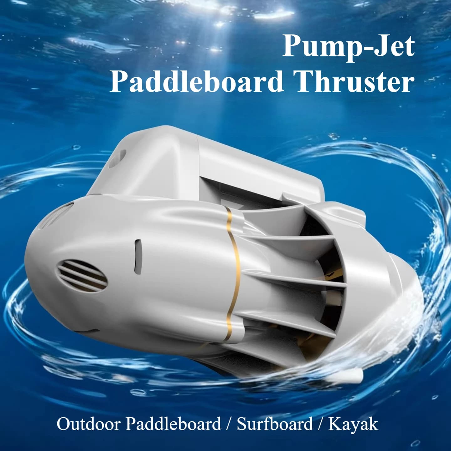 Propulsore Elettrico Subacqueo a Pinna per Paddle Board, Surfboard, Kayak - Motore a Pale Nascoste per Sicurezza, Senza Batteria