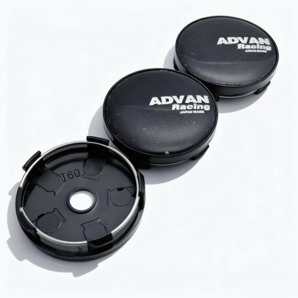 4pcs ADVAN Racing Logo Emblem Car Wheel Center Caps O.D 60MM 56MM Rim Hubcaps Dust Cover Wheels Hub Cap Replace Car Accessories