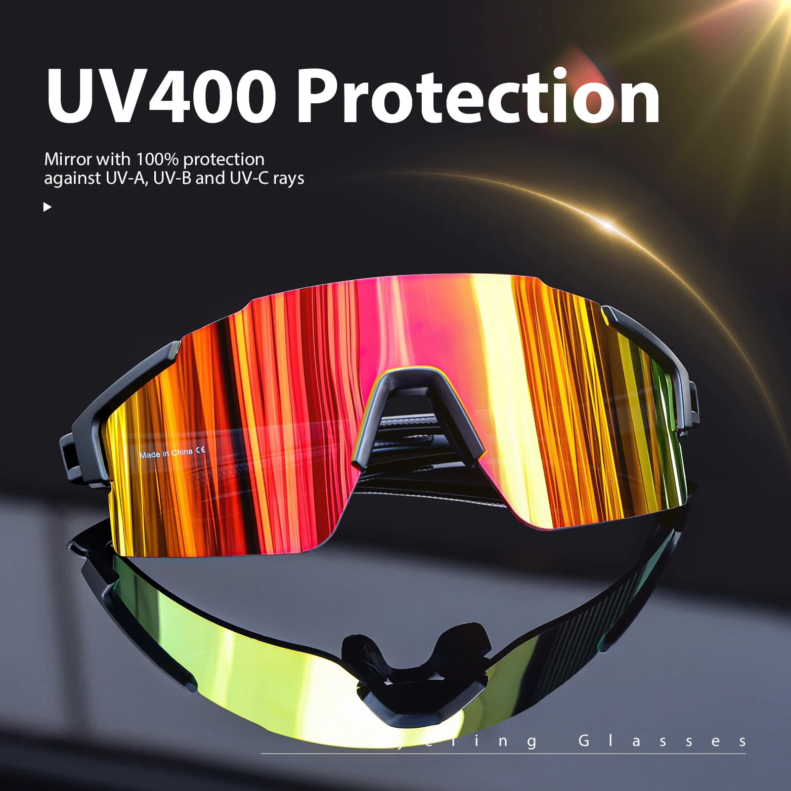 KAPVOE HD UV400 Protection Outdoor Sports Sunglasses Stylish Hiking Cycling Camping Glasses Casual Use Unisex Sunglasses