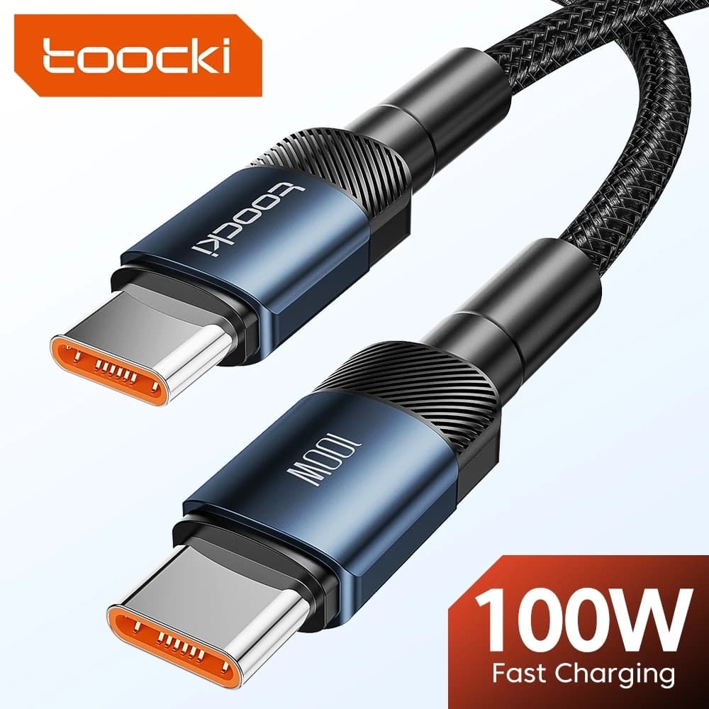 Toocki 100W Cavo da USB C a tipo C PD3.0 Cavo di ricarica rapido Cavo dati per MacBook Huawei Xiaomi POCO Cavo USB-C Samsung