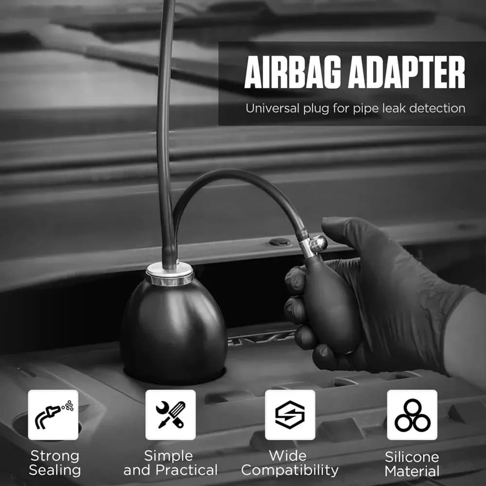 Strumento diagnostico per auto Rilevatore di perdite di fumo Strumento per airbag Adattatore per vescica di aspirazione Tubo di aspirazione dell'aria del motore Airbag diagnostico per tamburo d'aria