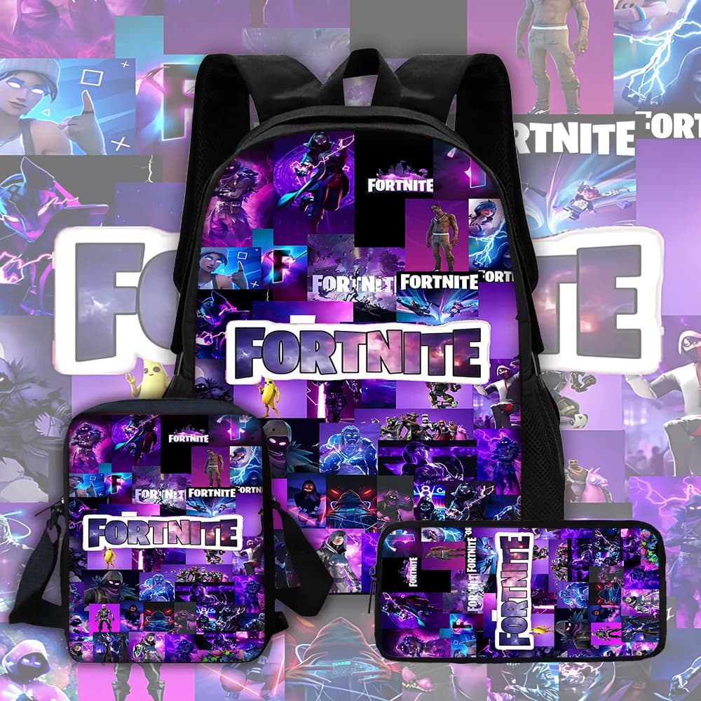 Hot Game Child School Backpack With Shoulder Bag Pencil Bags School Design-F-FortniteS Bags for Boys Girls Best Gift