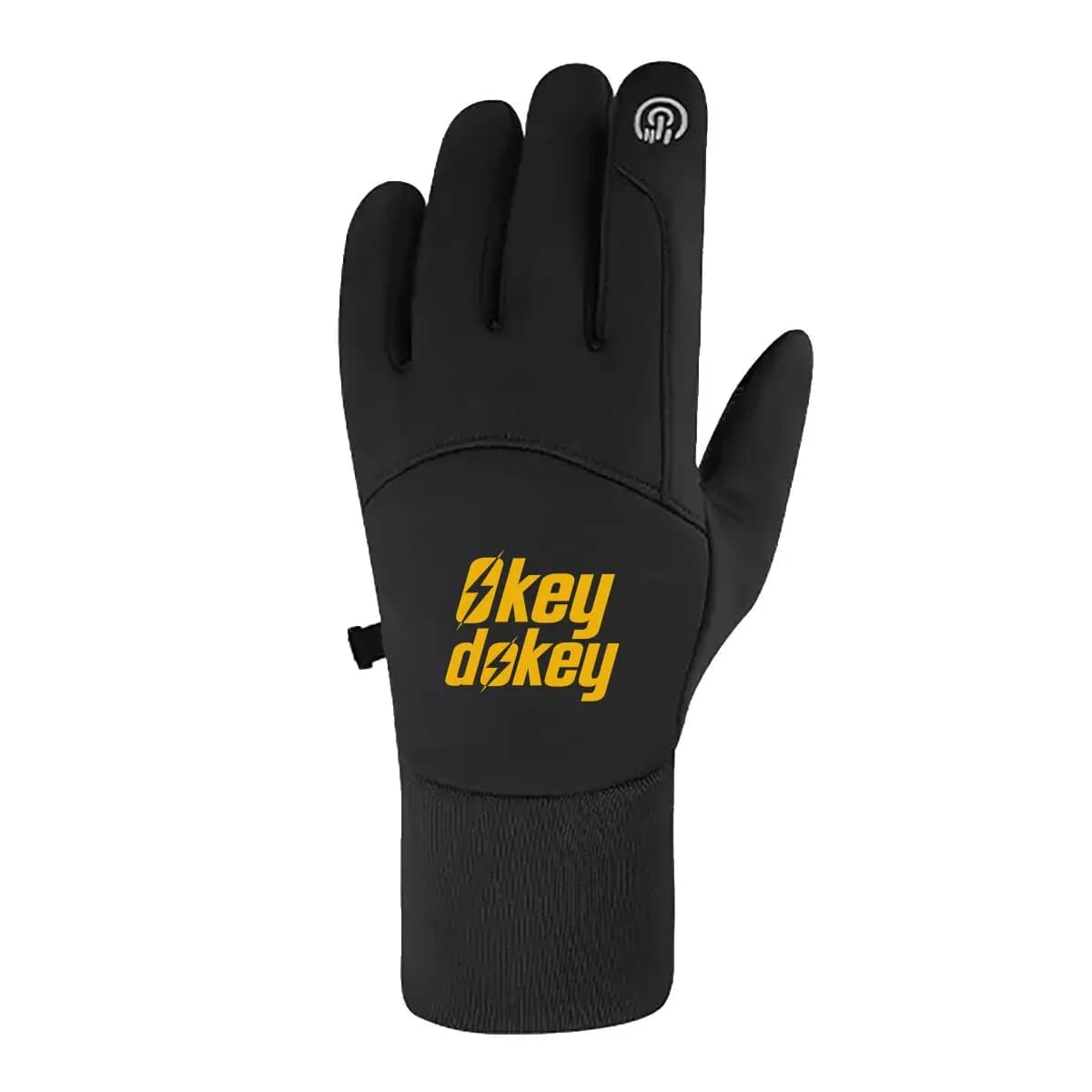 Key Duck Shine Guanti da ciclismo termici divertenti eccentrici da uomo Touchscreen Guida allo sci