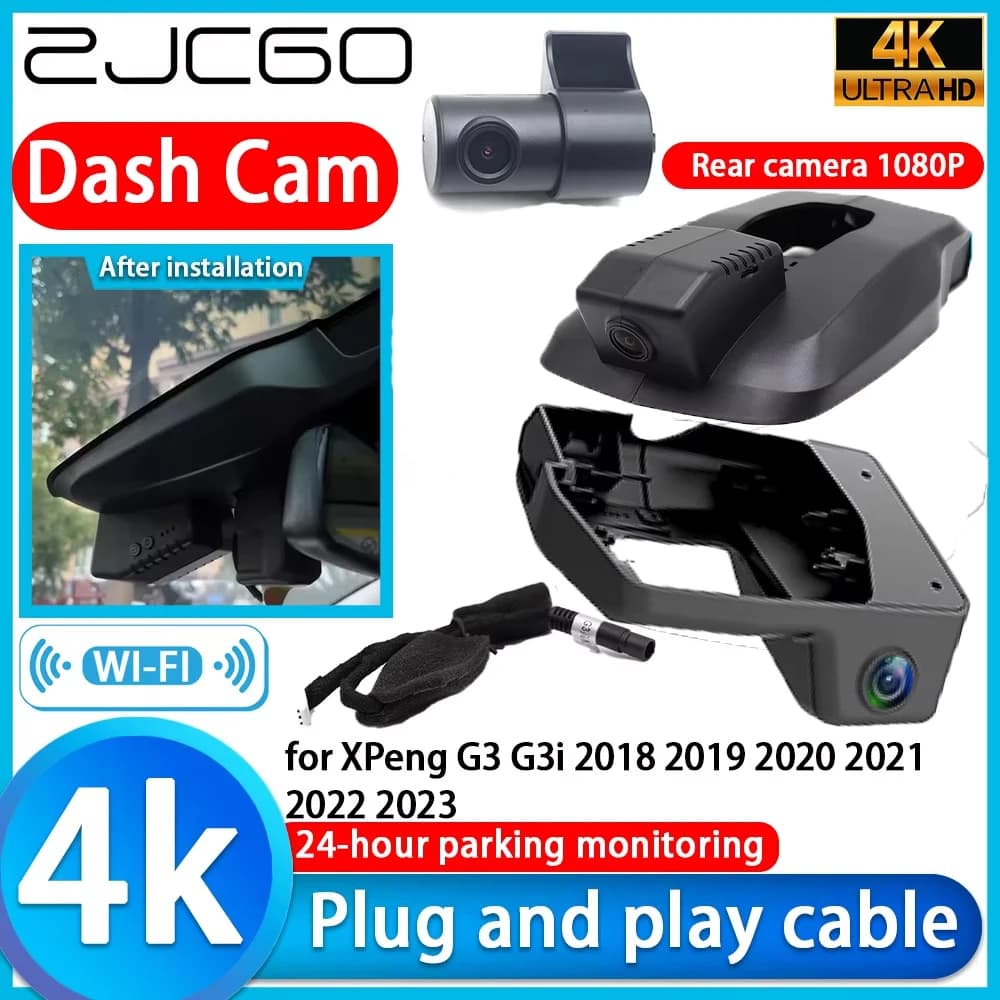 DVR 4K WiFi camera for XPeng G3 G3i 2018-2023, Video Recorder with Sony lens, H.265, Monitoring Parking 24h
