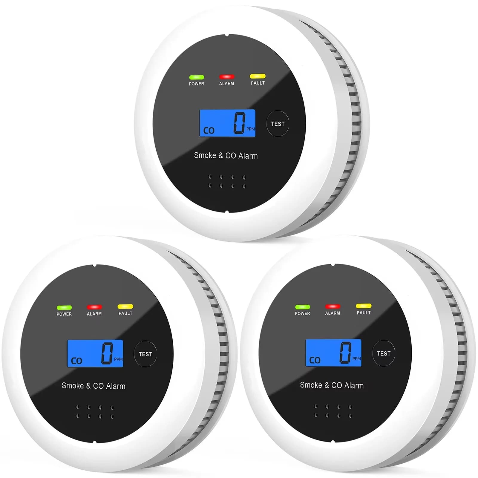 Smoke and Carbon 2 in 1 Smoke Detector Carbon Monoxide Alarm Home Security Protection Fire Smoke Alarm Sensor 85dB CO Detector