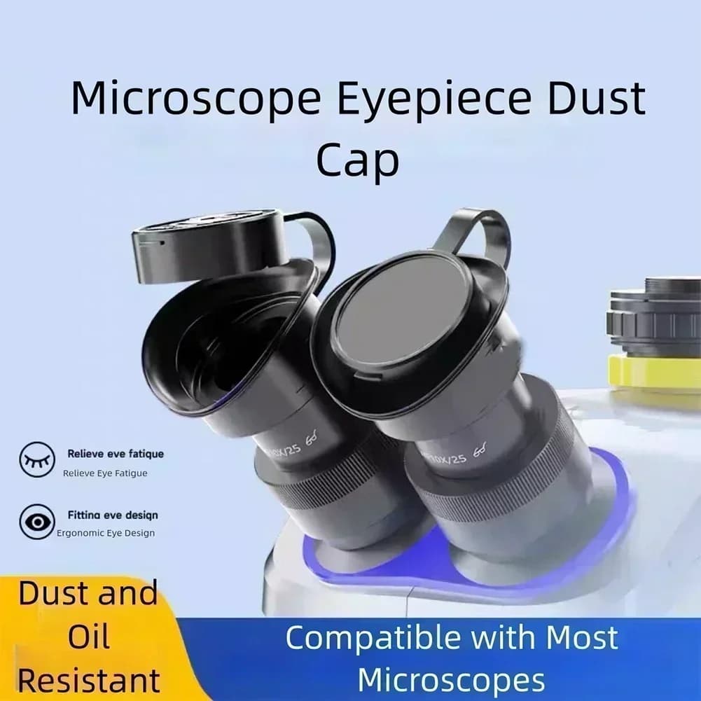 Copertura antipolvere per microscopio Oculari per microscopio Coperture antipolvere in silicone compatibili con la parte dell'attrezzatura da laboratorio ad anello regolabile WF10X25