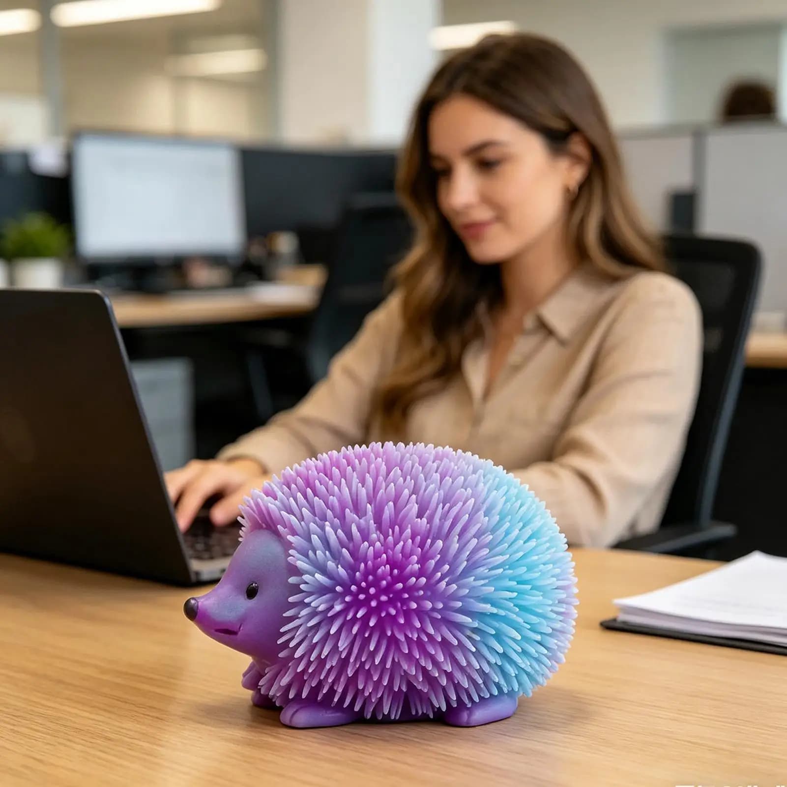 Giocattolo Sensoriale Antistress a Forma di Riccio, Morbido e a Lenta Risalita, per Alleviare la Noia, per Adulti e Studenti, per Giocare in Casa e al Lavoro
