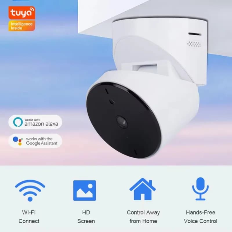 RSH Tuya Alexa Google Home Automatic Remote Control WiFi Smart Garage Door Opener with Camera 1080P Night Vision
