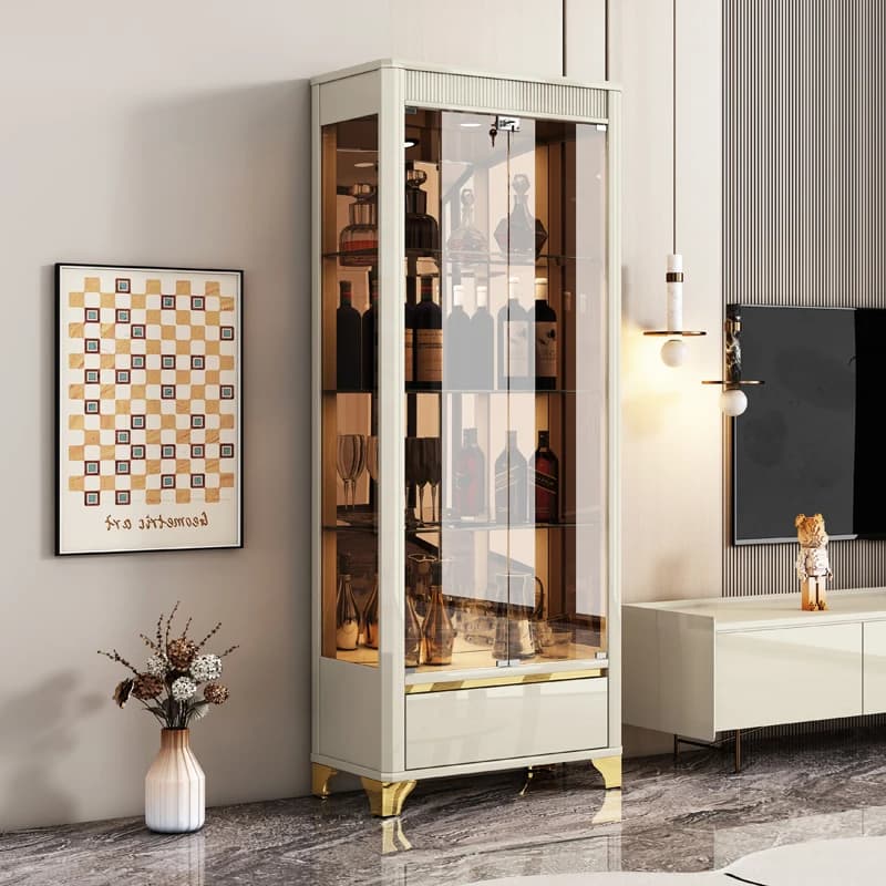 Armadi Wine Curio Librero Mobile Storage Display Libreria Organizzatore Armadi da soggiorno Gabinete di lusso Mobili alla moda