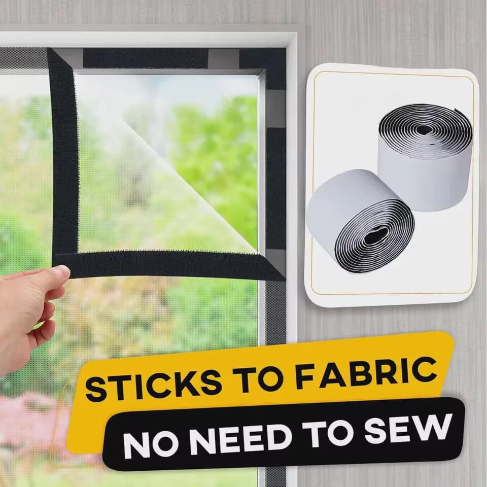 Nastro Adesivo con Ganci e Anelli Ultra Resistente | Nastro Extra Adesivo con Lato Morbido e Soffice per Fai-da-Te, Organizzazione Domestica, Artigianato e Decorazione Murale