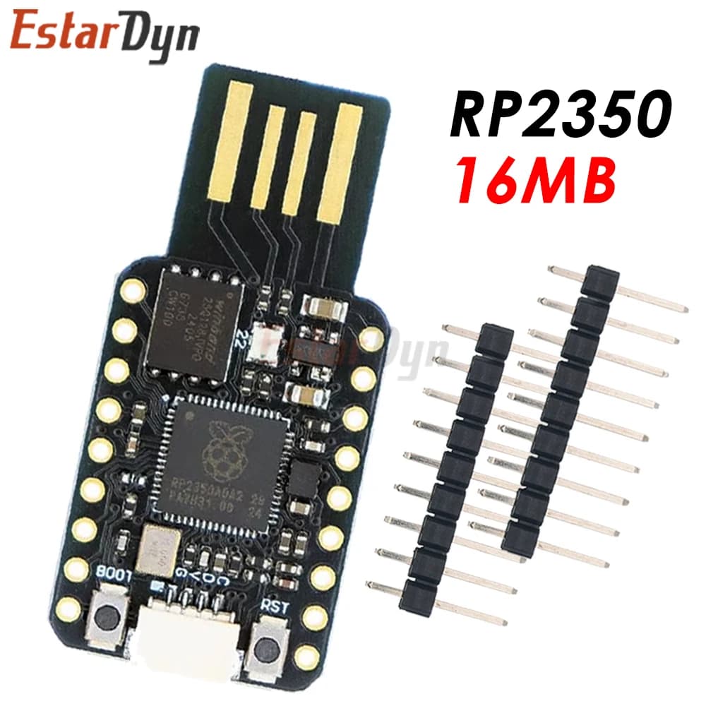 Estardyn RP2350-USB Scheda di Sviluppo Mini con 16MB Flash, Modulo Dual-Core con Chip RP2350A, 520KB SRAM per Raspberry Pi PICO2