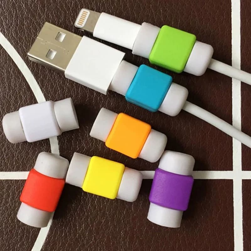 Copertura protettiva per cavo dati per Apple, copertura protettiva universale resistente e carina anti-rottura per caricabatterie (colori casuali, 10 pezzi)