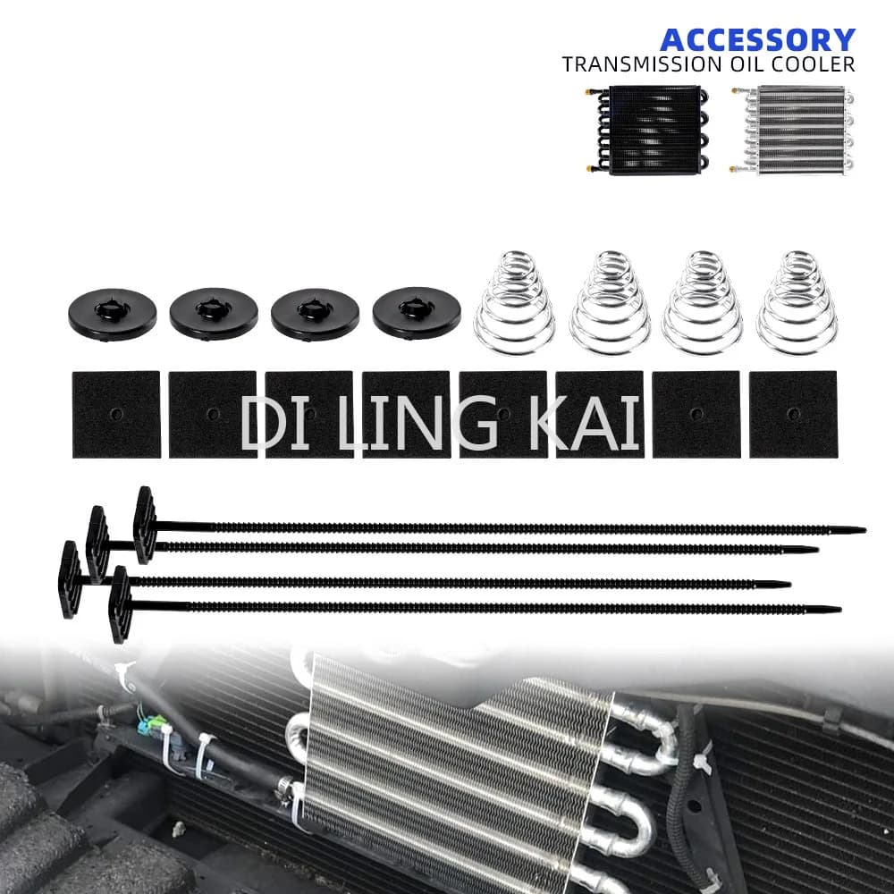 Kit di 5 Pezzi con Spedizione Inclusa per Modifica Auto: Componenti per Ventola del Condizionatore, Radiatore, Raffreddamento Olio, Condensatore e Fascette per Cavi