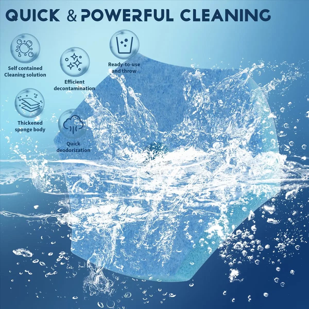 Sistema di Pulizia WC Usa e Getta ABNH, Ricariche Sciacquabili Fresh Brush - 40 Ricariche