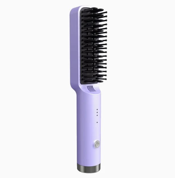 Hair Smooth comb with USB Wireless Charging Beard Combs with Portable Ceramic Negative Ion Hair Plate