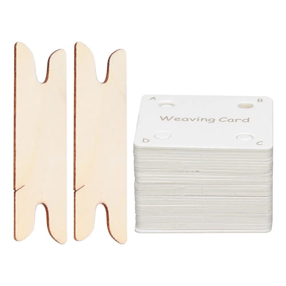 Sturdy Smooth Surface Weaving Cards Cloth Bag Included Replacement Parts Tablet Weaving Card Paper Loom Tools DIY Craft